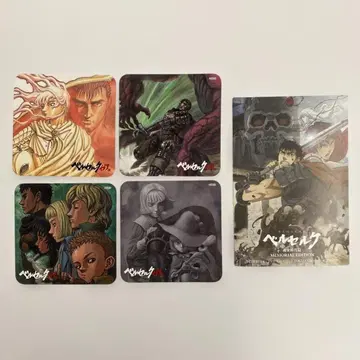 베르세르크 카페 코스터 4개 & 엽서 1장