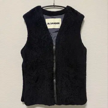 질샌더 네이비 퍼 베스트