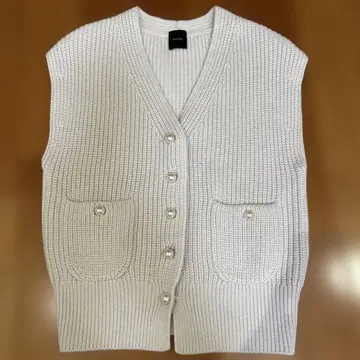 Spick & Span 화이트 니트 베스트