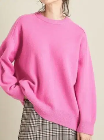 BEAUTY&YOUTH 울 캐시미어 아쿠아 와이드 니트 풀오버