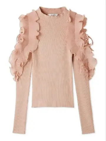 snidel 프릴 슬리브 니트 풀오버