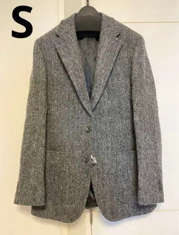 [ SALE ] 해리스 트위드 테일러드 자켓 그레이 헤링본 S