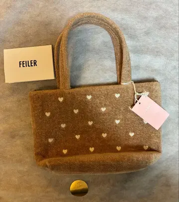 페이러 러블리 하트 토트백 베이지 미사용 새상품
