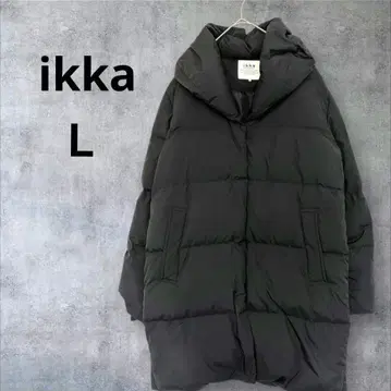 ikka 다운 코트 여성용 L 블랙