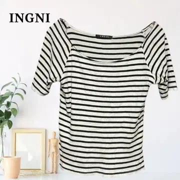 zB986 [ M ] INGNI 마린 캐주얼 니트 보더 무늬