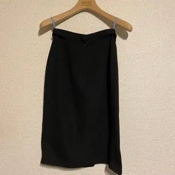 티에리 뮈글레 스커트 무릎 기장 블랙