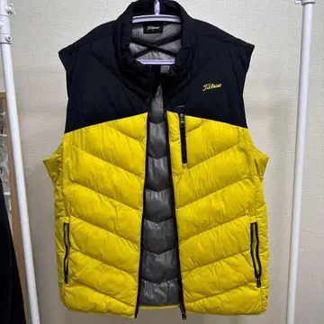 타이틀리스트 Titleist 다운 베스트 3L 블랙/노랑