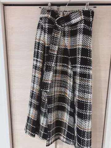 Mila Owen 체크 무늬 롱 스커트 0 사이즈