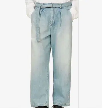 ATTACHMENT 턱 와이드 테이퍼드 팬츠 (벨트 없음)