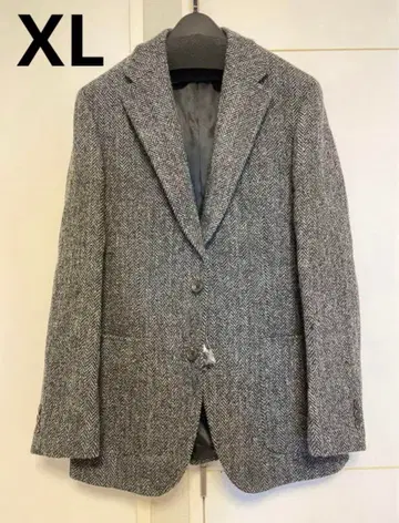 [ SALE ] 해리스 트위드 테일러드 자켓 그레이 헤링본 XL