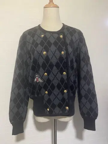 McDavid 빈티지 아가일 가디건 사이즈 M