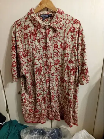 배송비 포함 nautica 노티카 반팔 셔츠 패턴 셔츠