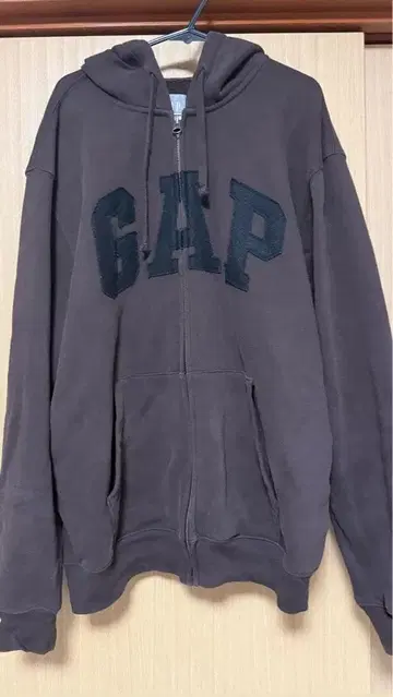 GAP 풀 집업 후드티 브라운