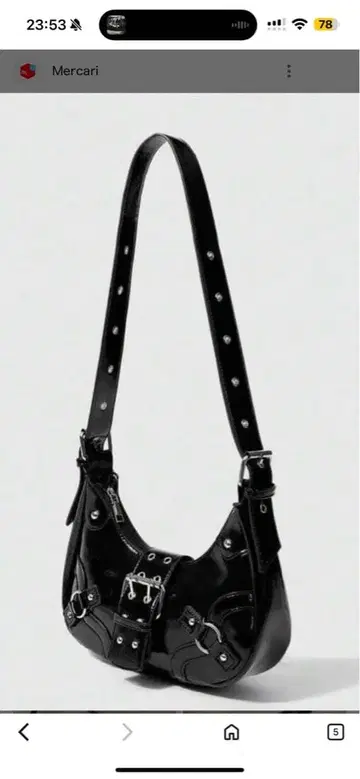 블랙 숄더백 Y2K