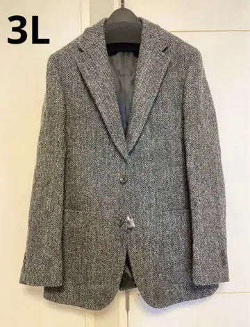 [ SALE ] 해리스 트위드 테일러드 자켓 그레이 헤링본 3L