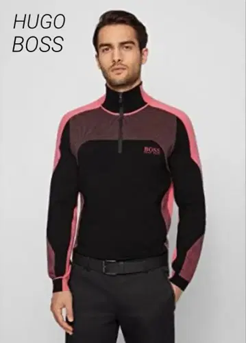 HUGO BOSS 휴고보스 하프 지퍼 니트 스웨터 (XL)