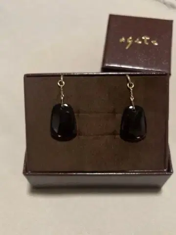 아가트 agetek10 스모키 쿼츠 귀걸이 참