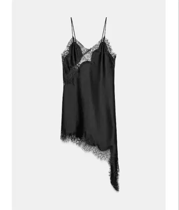 [ 새상품 ] ZARA 비대칭 레이스 원피스 블랙