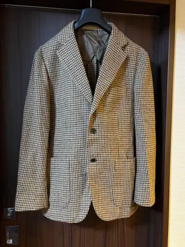 어반 리서치, 브라운, 체크 테일러드 자켓, 사이즈 50, 울