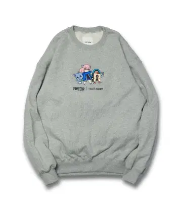 VR x nqrse x HAPPY CREWNECK / GRAY