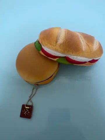 스퀴즈 햄버거 샌드위치 키링