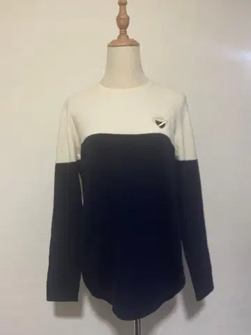 MacDavid 바이컬러 부드러운 니트 사이즈 M