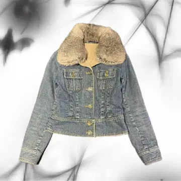 00s archive denim fur jacket