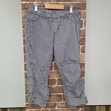 leg-nny 레그 팬츠 화이트 x 블랙 크롭 기장 M