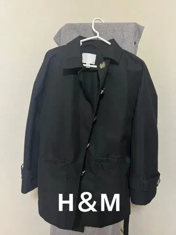 새상품급 H&M 에이치앤엠 트렌치코트 블랙 겉옷 코트 아우터