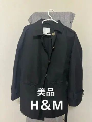 새상품급 H&M 에이치앤엠 트렌치코트 블랙 겉옷 코트 아우터