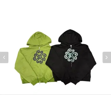 deaile 지퍼 후드티 그린 m 사이즈