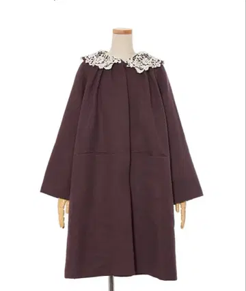 레이스 카라 오버코트