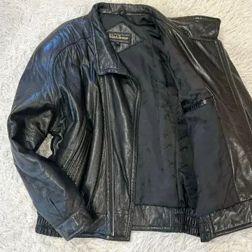 레어! 윈드아머 가죽 자켓 충전솜 블랙 사이즈 L