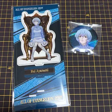 에반게리온 30주년 기념전 아크릴 스탠드 캔뱃지 세트 아야나미 레이