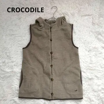 크로커다일 베스트 자켓 아우터 집업 플리스 세탁 가능 M