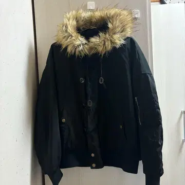 Y2K 퍼 블랙 자켓 코트