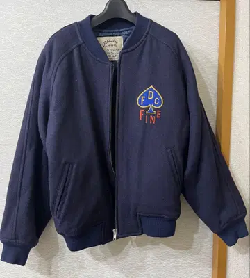 90s 플랑드르 Flandre Club 1978 네이비 바시티 자켓 M