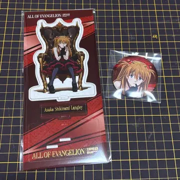 에반게리온전 아스카 아크릴 스탠드&캔뱃지 세트 30주년 기념
