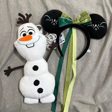 [세트 할인] 올라프 숄더백/미키 모양 머리띠 세트