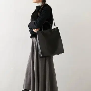 [새상품급] ear PAPILLONNER 2WAY 가죽 심플 토트백 L