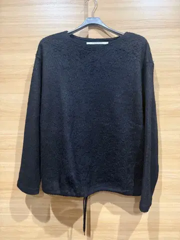 TRISECT2 기모 니트 밑단 드로 코드 블랙 S