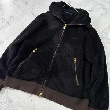 새상품급 타미힐피거 블랙 보아 자켓 후드티 L