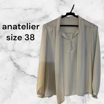 anatelier 리본 타이 쉬폰 블라우스 싸개 버튼 38