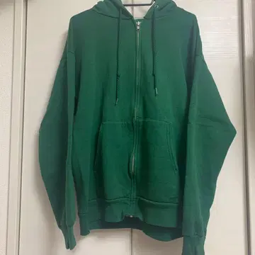 90s Hanes 무지 풀 집업 후드티