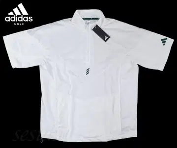 [ 2XL ] 아디다스 골프 방풍 메쉬 안감 반팔 하프 지퍼 자켓 화이트