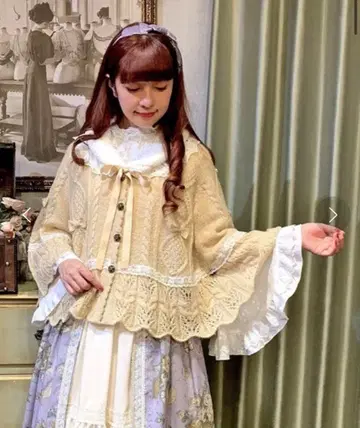 axes femme kawaii 퍼 니트 판초 핑크