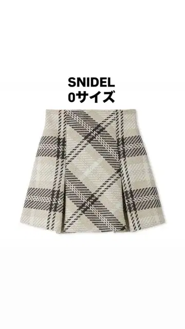 SNIDEL 체크 무늬 미니 스커트 0 사이즈