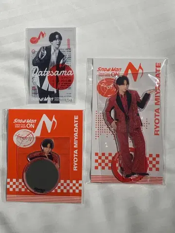 SnowMan ON 라이브 굿즈 미야타테 료타 아크릴 스탠드 3개 세트
