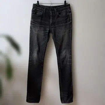 LOUNGE LIZARD 블랙 데님 슬림 스트레이트 스키니 사이즈 1