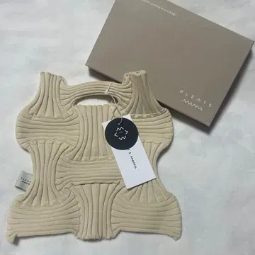 플리츠 마마 미니 보우백 아이보리